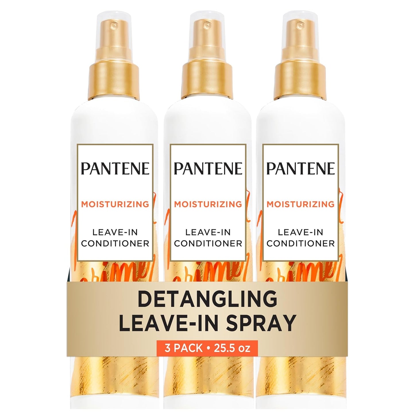 Pantene Conditioning Detangler Spray - Pro-V Repair & Protect, Antioxidant Enriched Leave-In Conditioner | 8.5 Fl Oz, 3 Pack