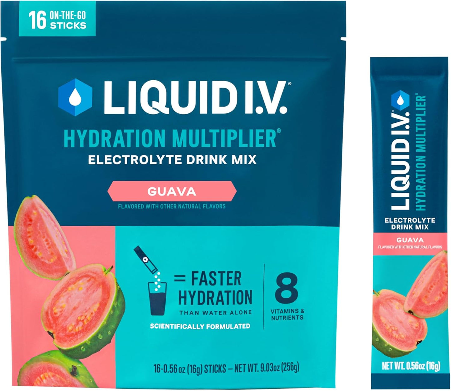 Liquid I.V.® Hydration Multiplier - Electrolyte Powder Drink Mix | Popsicle Firecracker Flavor | 16 Servings