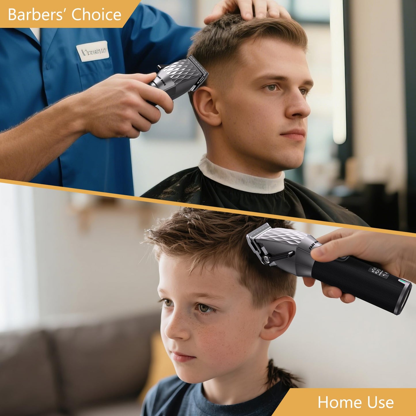 FADEKING® Professional Hair Clippers for Men, Cordless Beard Trimmer Kit for Hair Cutting & Grooming, Zero-Gap Barber Clippers Set, Ideal Mens Grooming Gift for Father’s Day/Birthday
