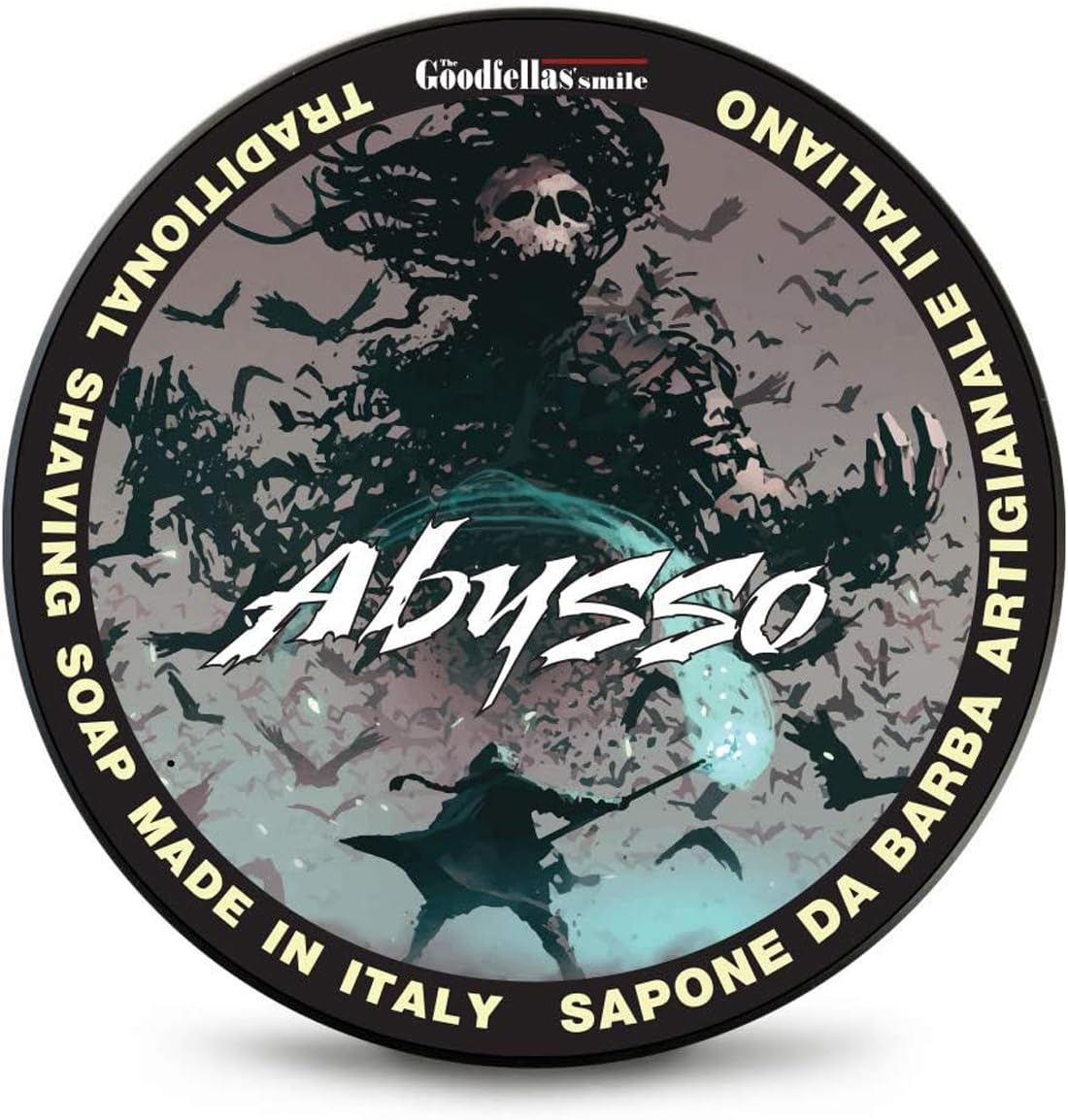 The Goodfellas' smile, Luxury Shaving Soap, Formulated for Use with A Shaving Brush, Made in Italy (Abysso - Fresh Citrus, Floral, Oak)
