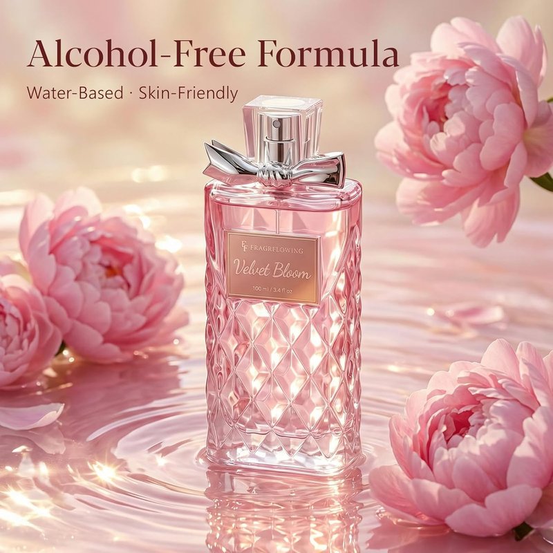 Alcohol-Free Floral Perfume for Women - Long Lasting Rose, Jasmine & Peony Scent | 100ml / 3.4 fl oz Gift