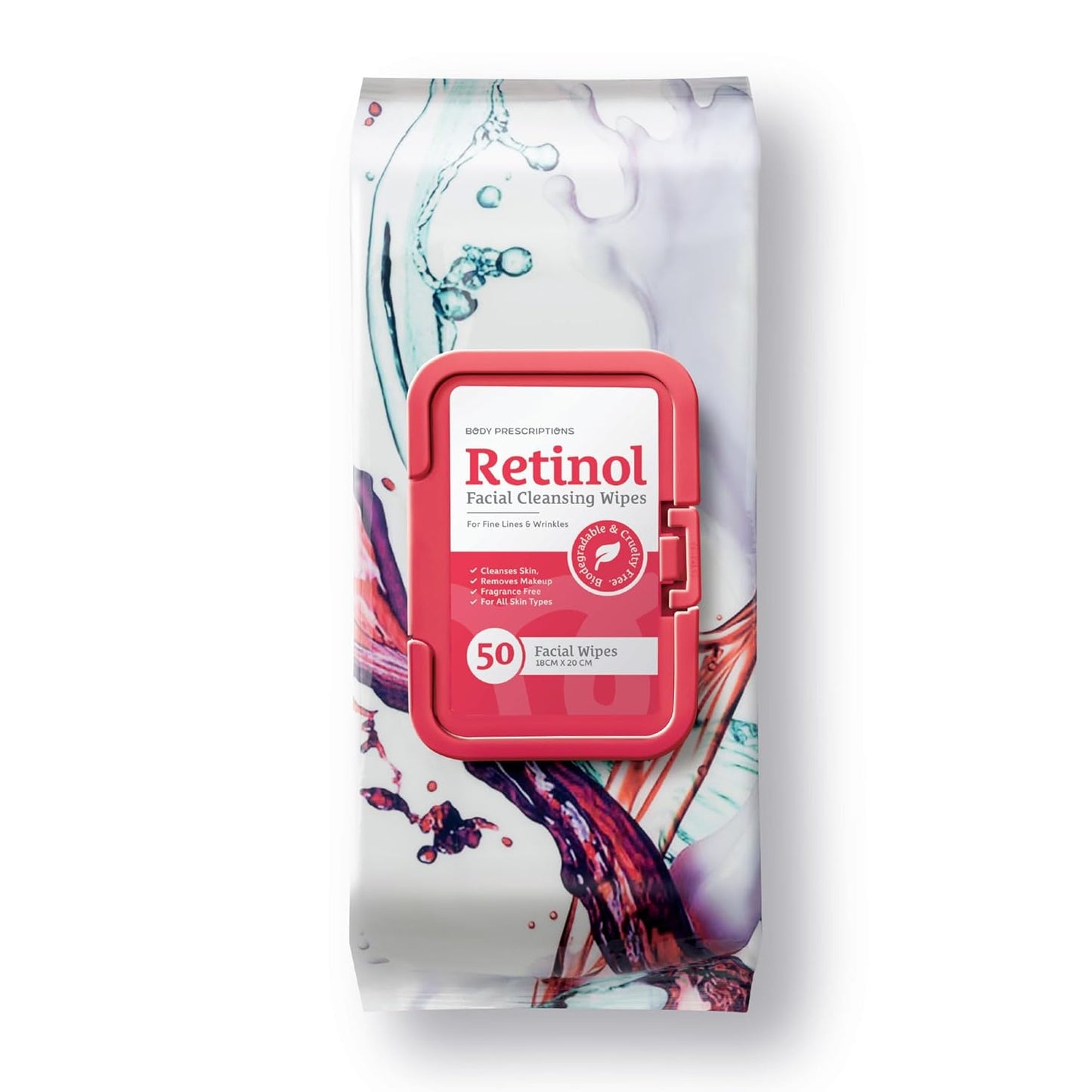 Makeup Cleansing Wipes - Gentle & Effective Face Wipes with Retinol | 50 Count Pack of 3