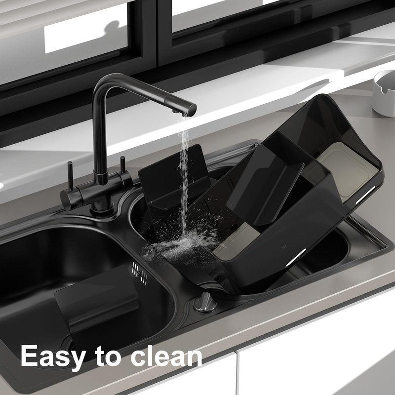 JUMEIHUI Large Electric Toothbrush Holder - 8 Slots with Quick-Dry Diatomite Base, Fits Sonicare & All Major Brands, Bathroom Countertop Organizer (Black)