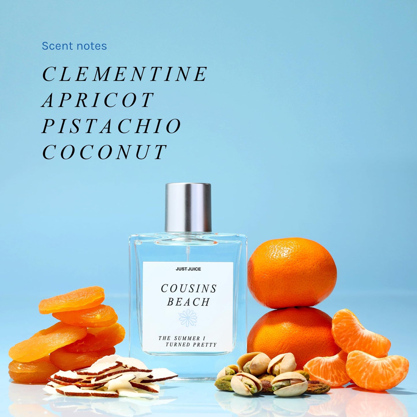 Just Juice - The Summer I Turned Pretty Cousins Beach - Beachy, Creamy Coconut and Vanilla Perfume for Women and Men - 3.4 oz