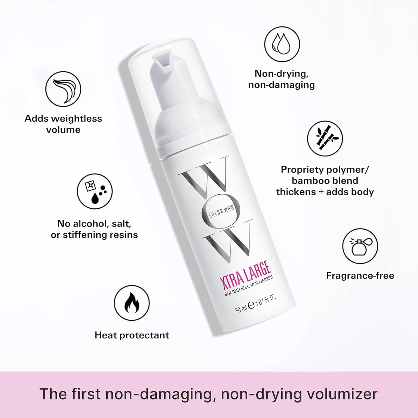 COLOR WOW Xtra Large Bombshell Volumizer - Alcohol-Free Formula for Lasting Volume & Thickness