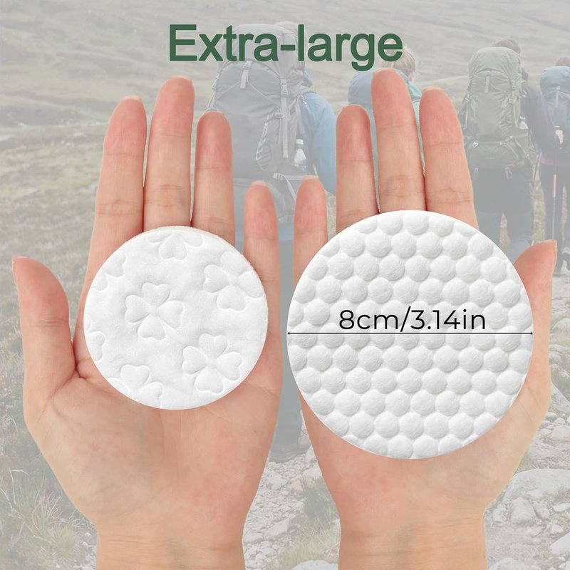 Extra Large Cotton Rounds - 3.14'' Disposable Makeup Remover Pads | Multi-Layer for All Skin Types (50 Count)