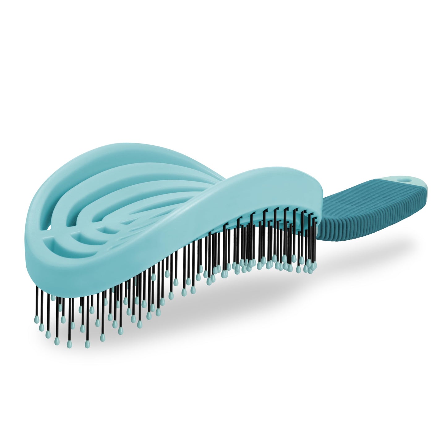 NuWay® DoubleC® Detangling Hair Brush – The Original Home Scalp-Care Brush – Patented Double Curved Scalp Care Hairbrush for Gentle Detangling, Volume Styling & Wet or Dry Hair (Grass Green)