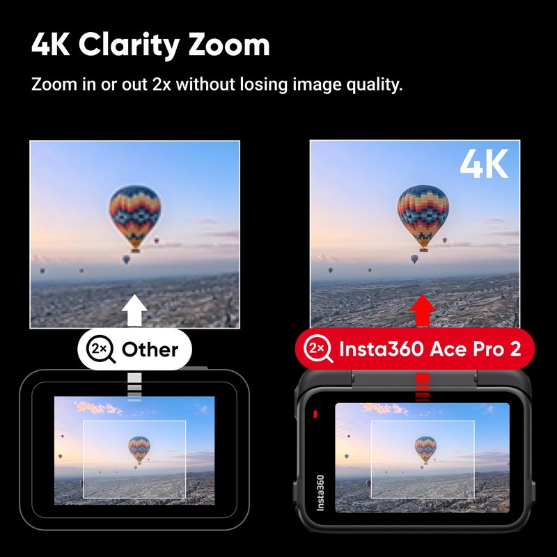Insta360 Ace Pro 2 Dual Battery Bundle - 8K Waterproof Action Camera Co-Engineered with Leica, 1/1.3" Sensor, Dual AI Chip, Leading Low Light, Superior Audio