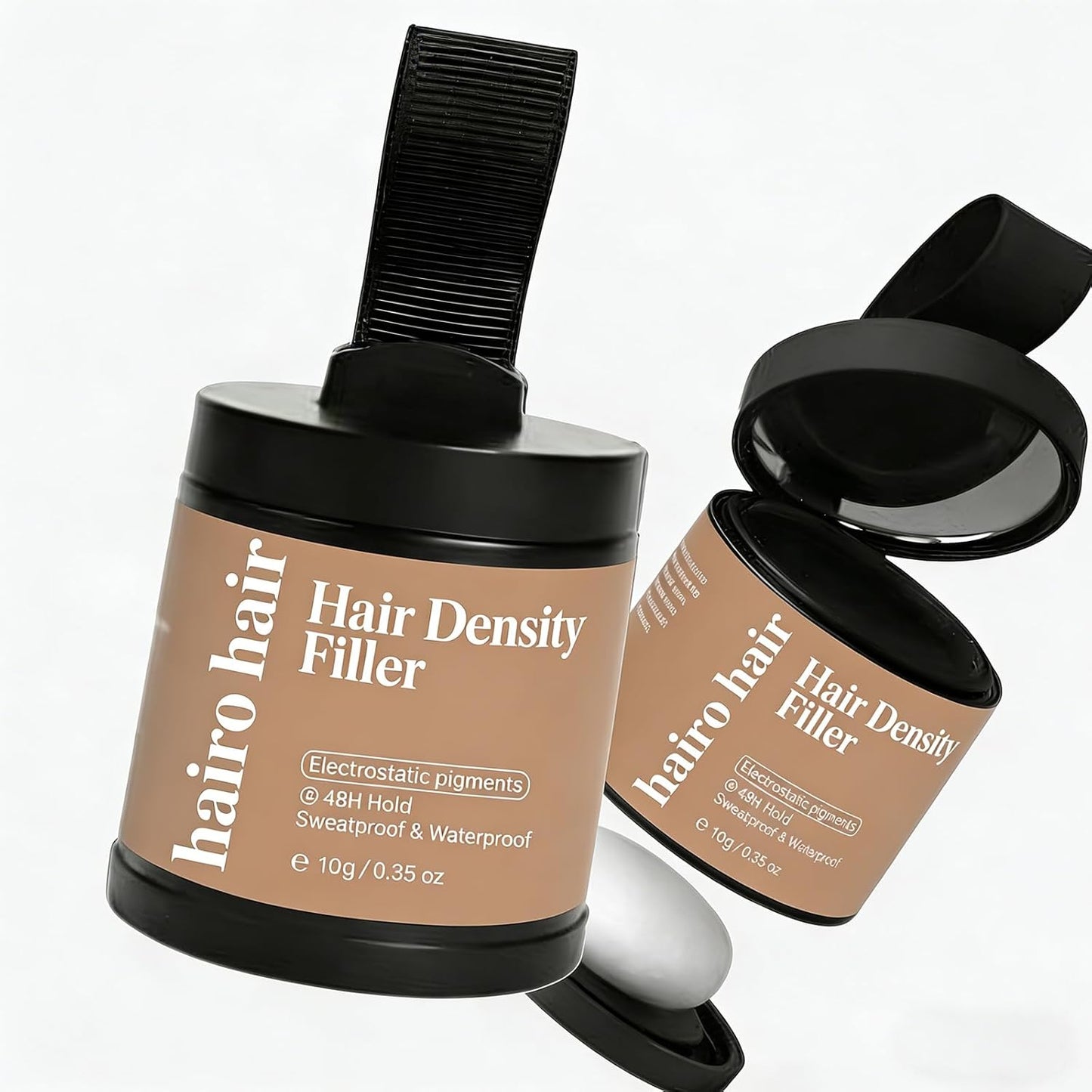 Hair Density Filler - 24-Hour Stain-Proof Powder for Bald Spot Concealing | Instant Coverage for Men & Women, Dark Brown