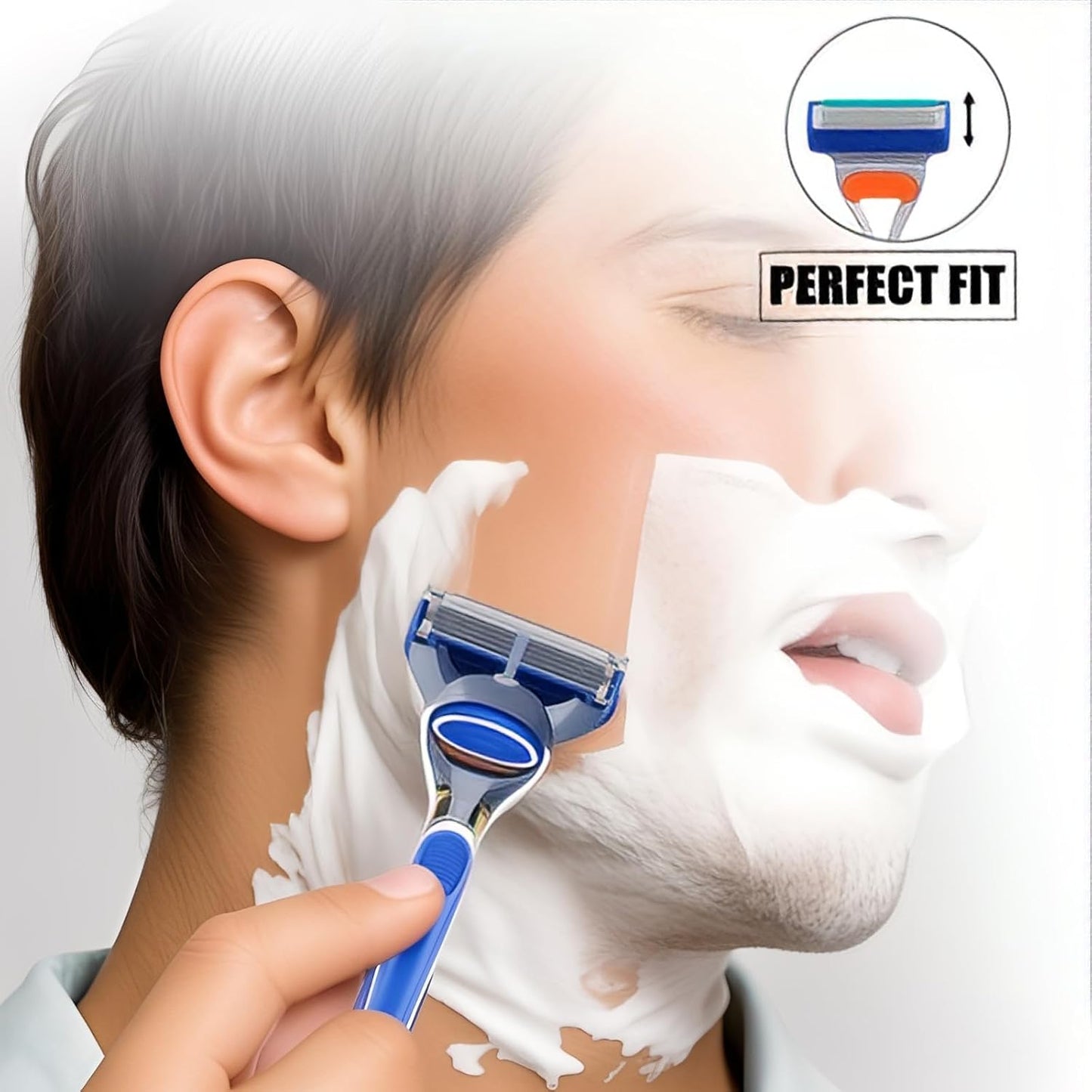 Gillette Fusion 5 Replacement Handle - Ergonomic Metal Design for Comfort | 2-Pack
