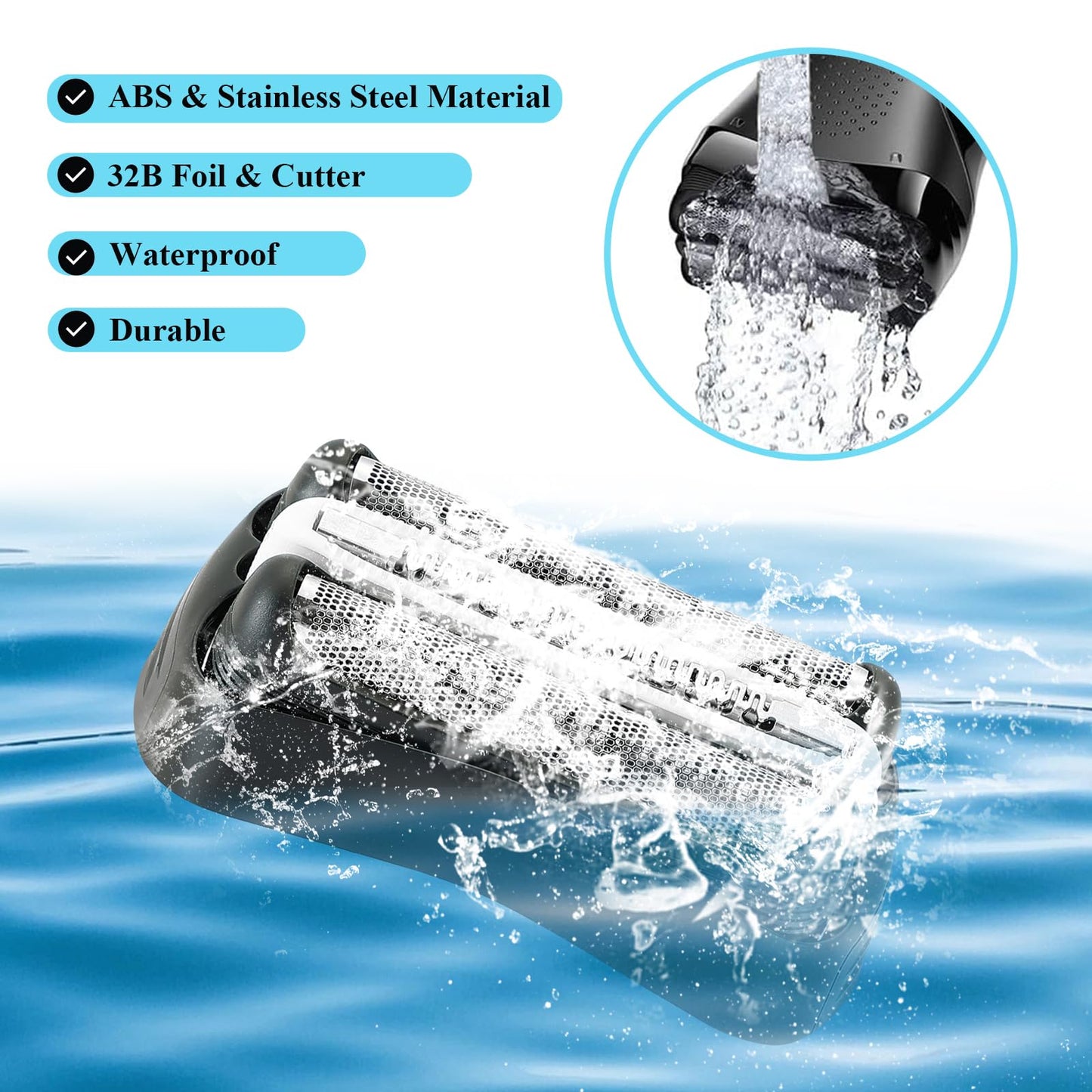 Series 3 32B Replacement Shaver Head, Compatible with S3 Razors 301S, 310S, 320S, 330S, 340S, 360S, 3000S, 3010S, 3020S, 30S, 3040, 350CC, 370CC, 3050CC
