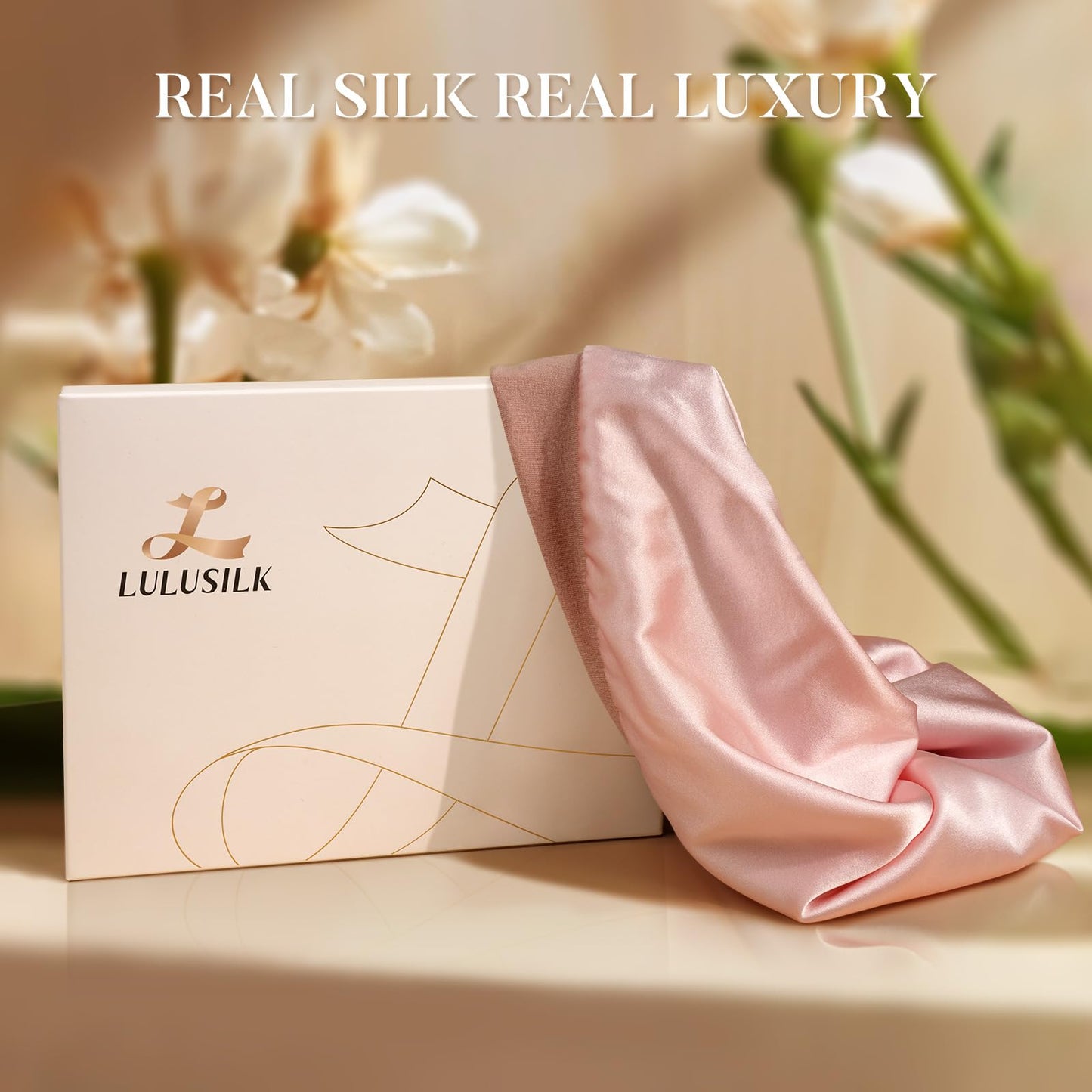 LULUSILK Mulberry Silk Bonnet for Sleeping Women, No More Frizzy Tangled Hair, Stay On All Night Silk Hair Wrap for Sleeping with Adjustable Strap, Silk Sleep Cap for Women and Men, Pink, Pack of 1