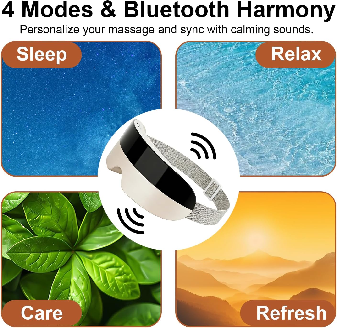 Eye Massager with Heat & Cooling - Smart Heated 3D Massage Mask for Travel & Home Use | Perfect Father's Day Gift