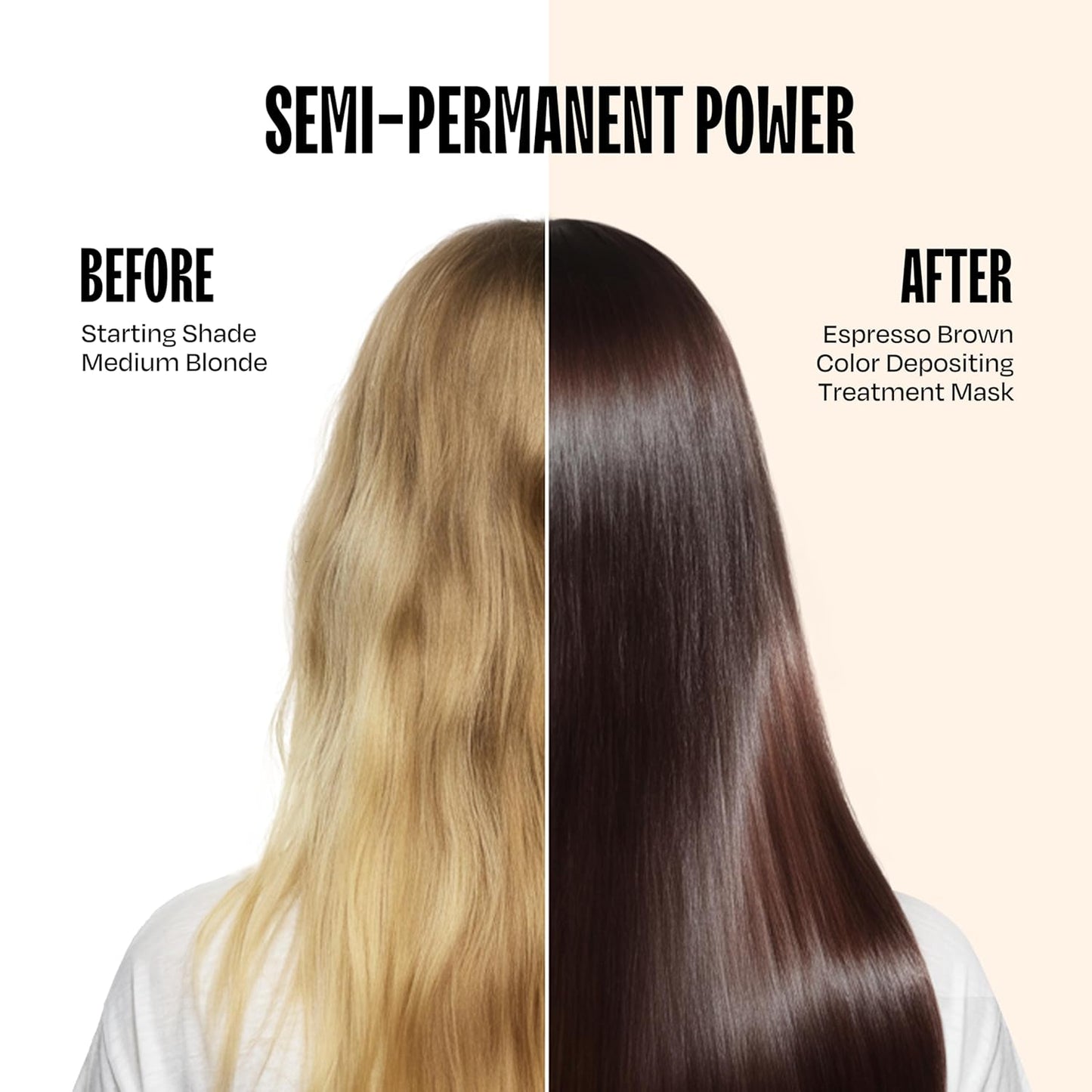 Overtone Espresso Brown Semi-Permanent Hair Color Conditioner - Nourishing Color Depositing Mask with Shea Butter & Coconut Oil | 8 oz, Vegan & Cruelty-Free