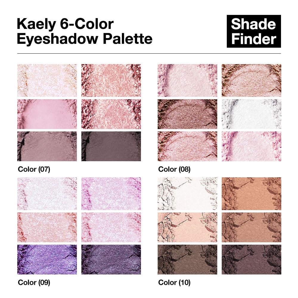 Eye Shadow Palette for Older Women - 6 Colors, High Pigment, Mini Travel Size | Green Eyes, Nude Pink, Rose Gold