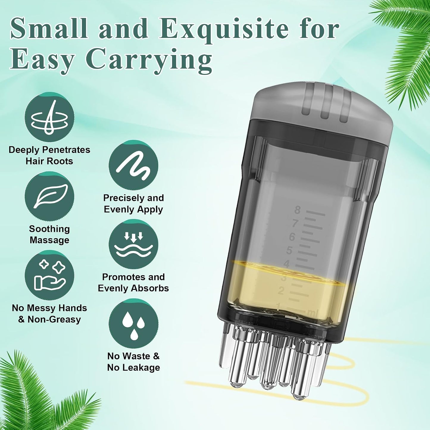 Minoxidil Applicator Set - 2 PCS Scalp Comb with Cleaning Brush & Dropper | Hair Growth Tool