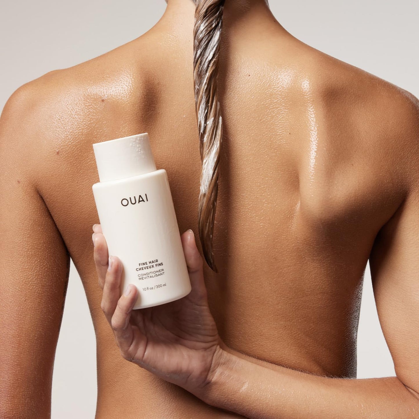 OUAI Fine Hair Conditioner - Volumizing Formula with Keratin, Biotin & Chia Seed Oil - Adds Softness & Bounce | 10 Oz