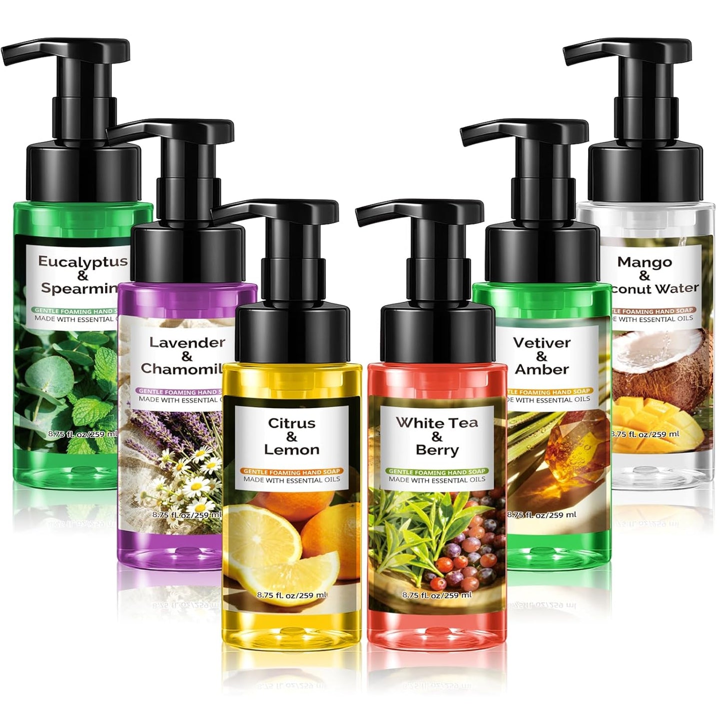 Funny Fruit Foaming Hand Soap - Moisturizing Liquid Foam | 6 Pack, 8.75 Fl Oz - Perfect Gift for Teachers & Nurses