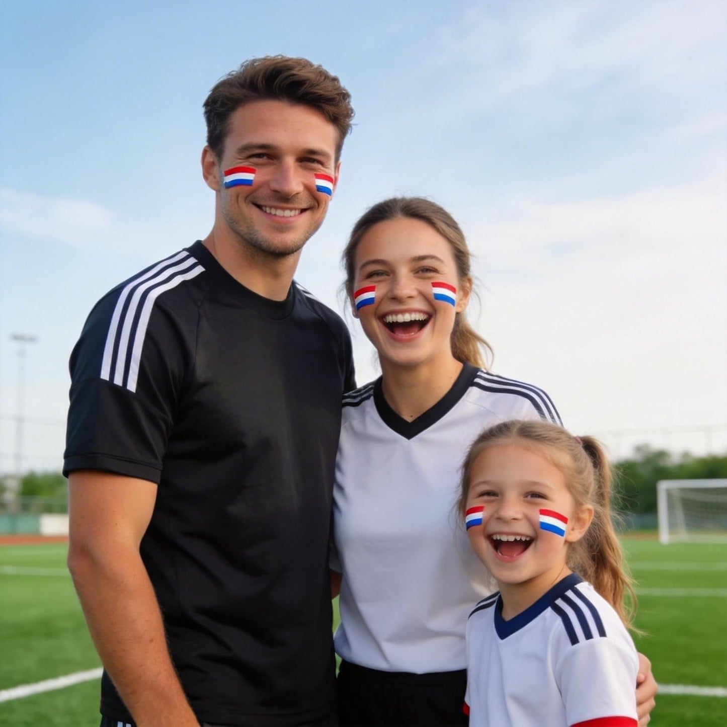 Red White and Blue Face Body Paint Stick - Skin-Friendly, Long-Lasting Color for World Cup 2026 | 4th of July Celebration