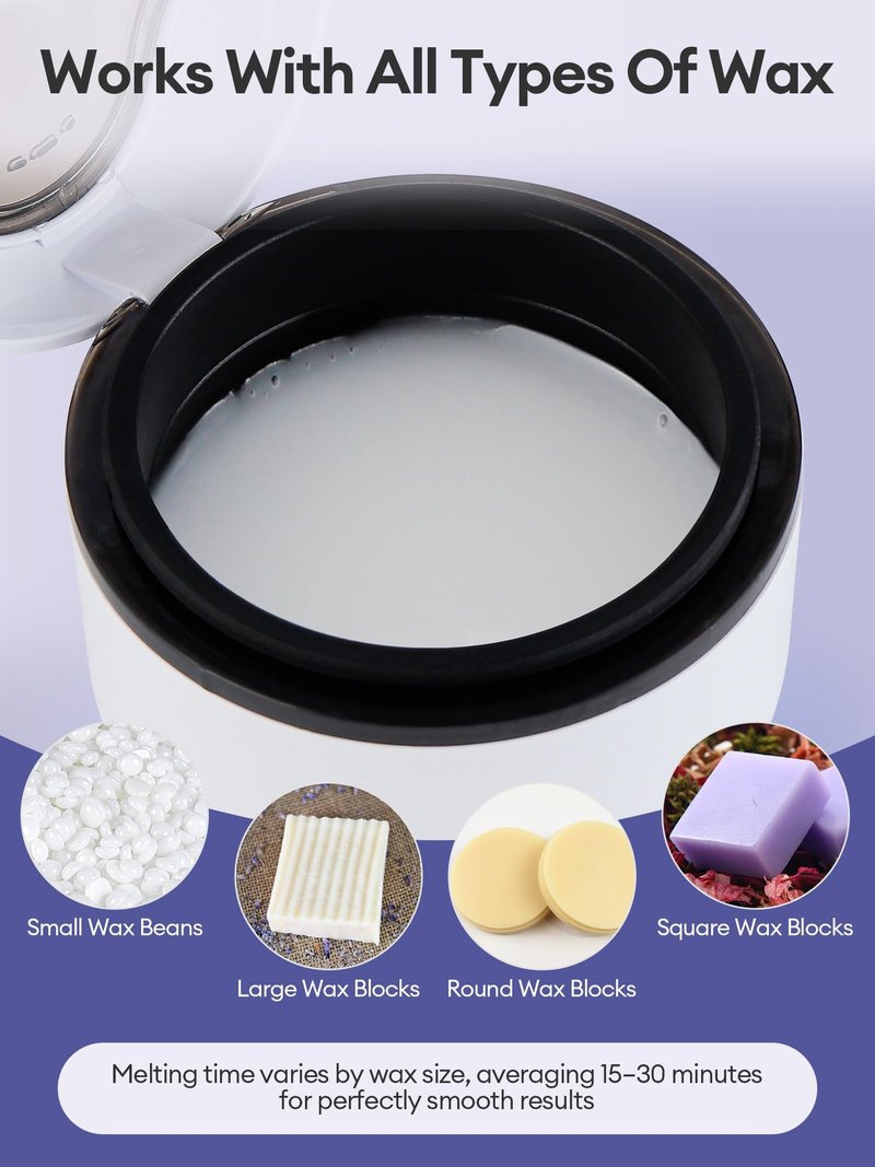 Mini Wax Warmer for Hair Removal – Portable Wax Pot for Small Areas: Face, Nose, Eyebrow, Lip, Underarm,Compact Travel Kit for Men and Women