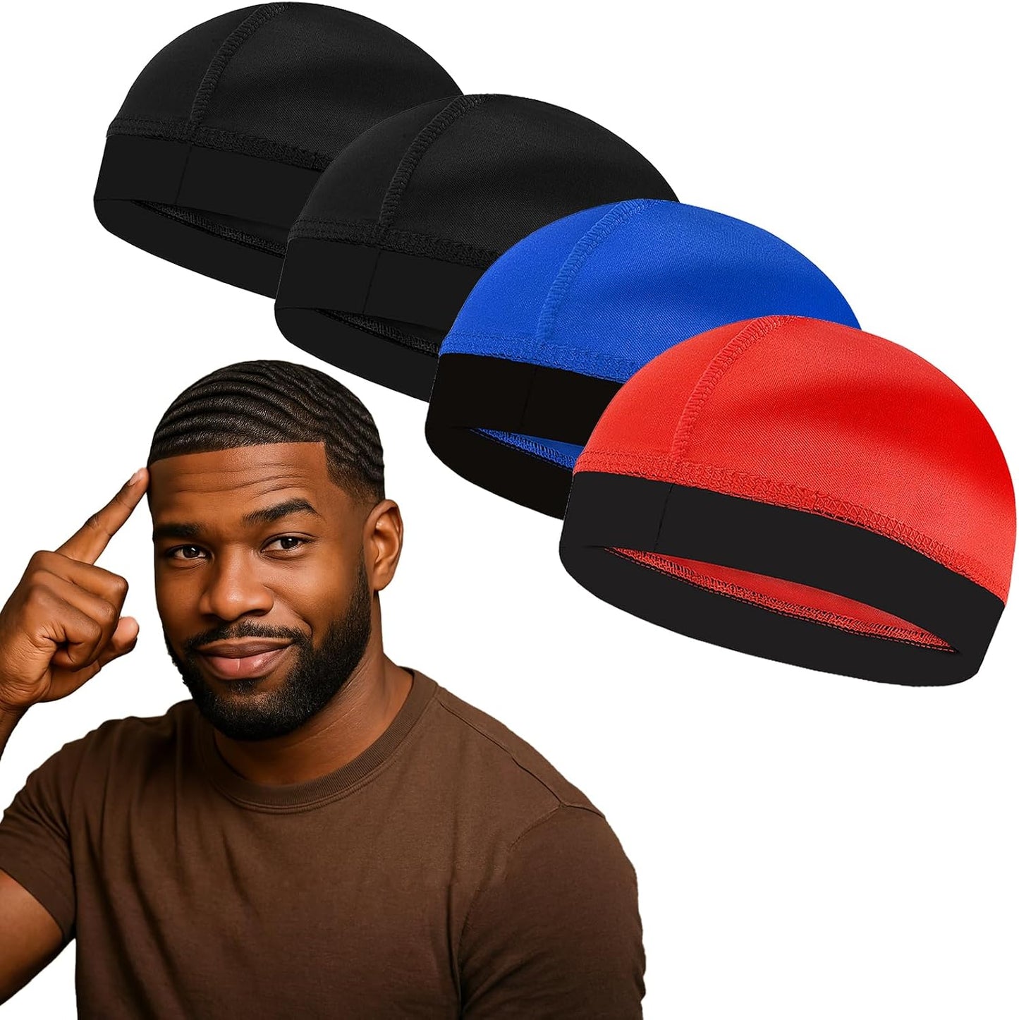 Wave Caps for Men - Premium Compression Durag for 360, 540, 720 Waves | Adjustable Fit