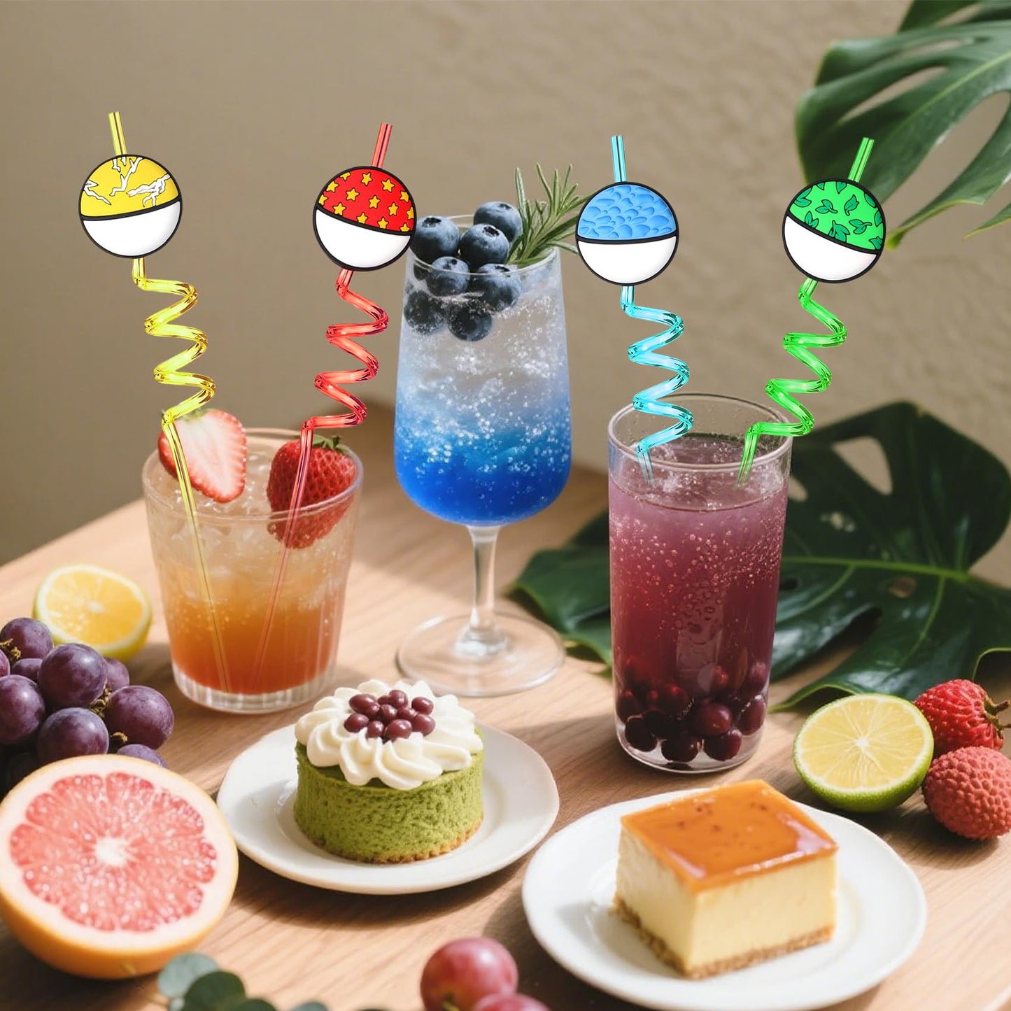 Joyhaven 24Pcs Cartoon Animation Party Favors Straws Birthday Decorations Goodie Bags Stuffers Gift Bags for Birthday Party Supplies Gifts Pinata Fillers