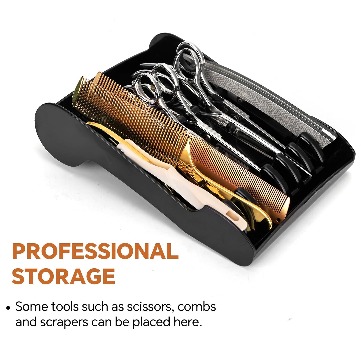 Salon Scissors Holder Rack,Salon Scissors Holder Racks Barber,Shears Stand Organizer Storage Tray,Hair Salon Shear Holder Scissors Storage Tray Available, for Scissors (8 x 5.1 x 2.2)