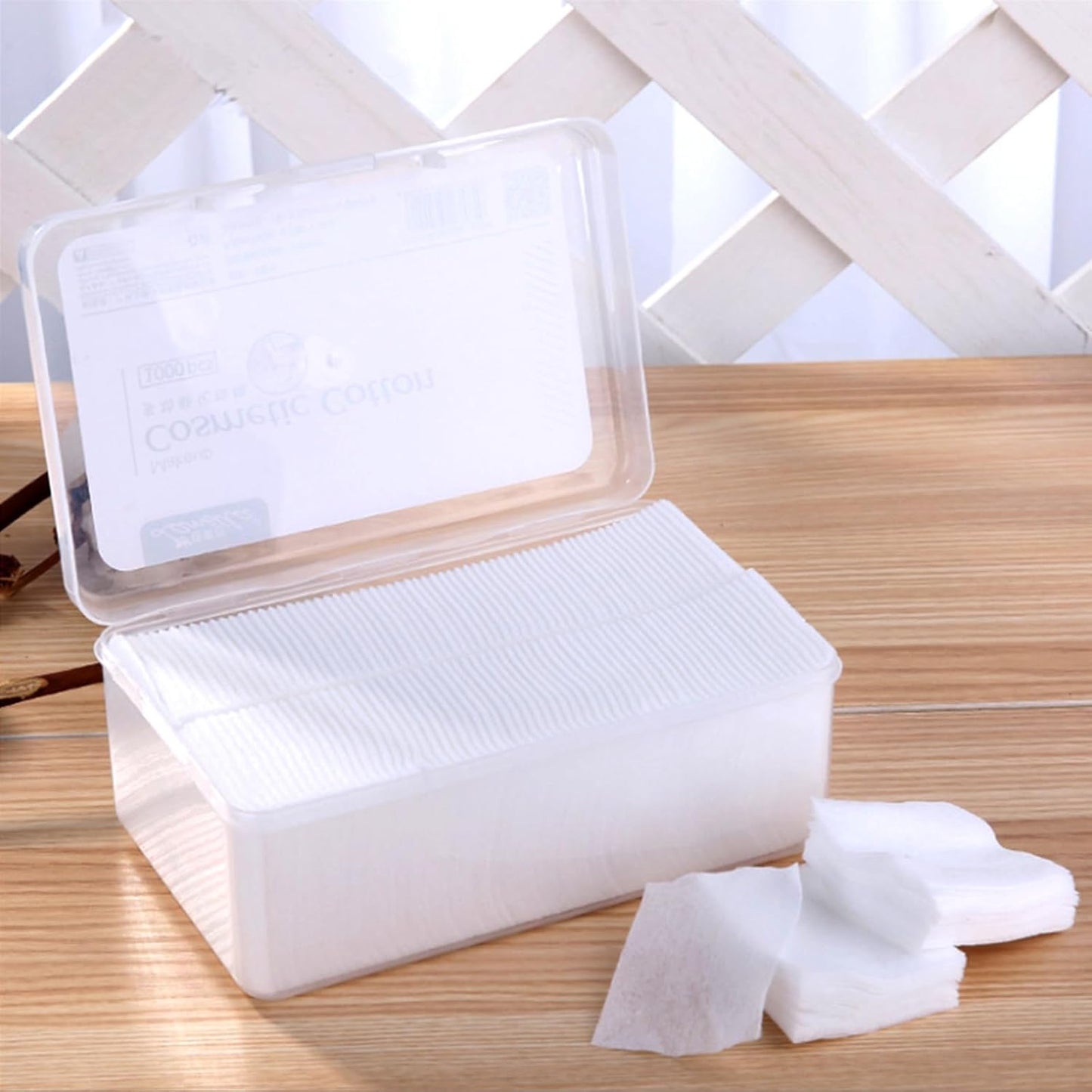 Thin Makeup Facial Cotton Pads - 1000 PCS Non-Woven, Lint-Free Remover Pads for Face & Nails | Soft & Square