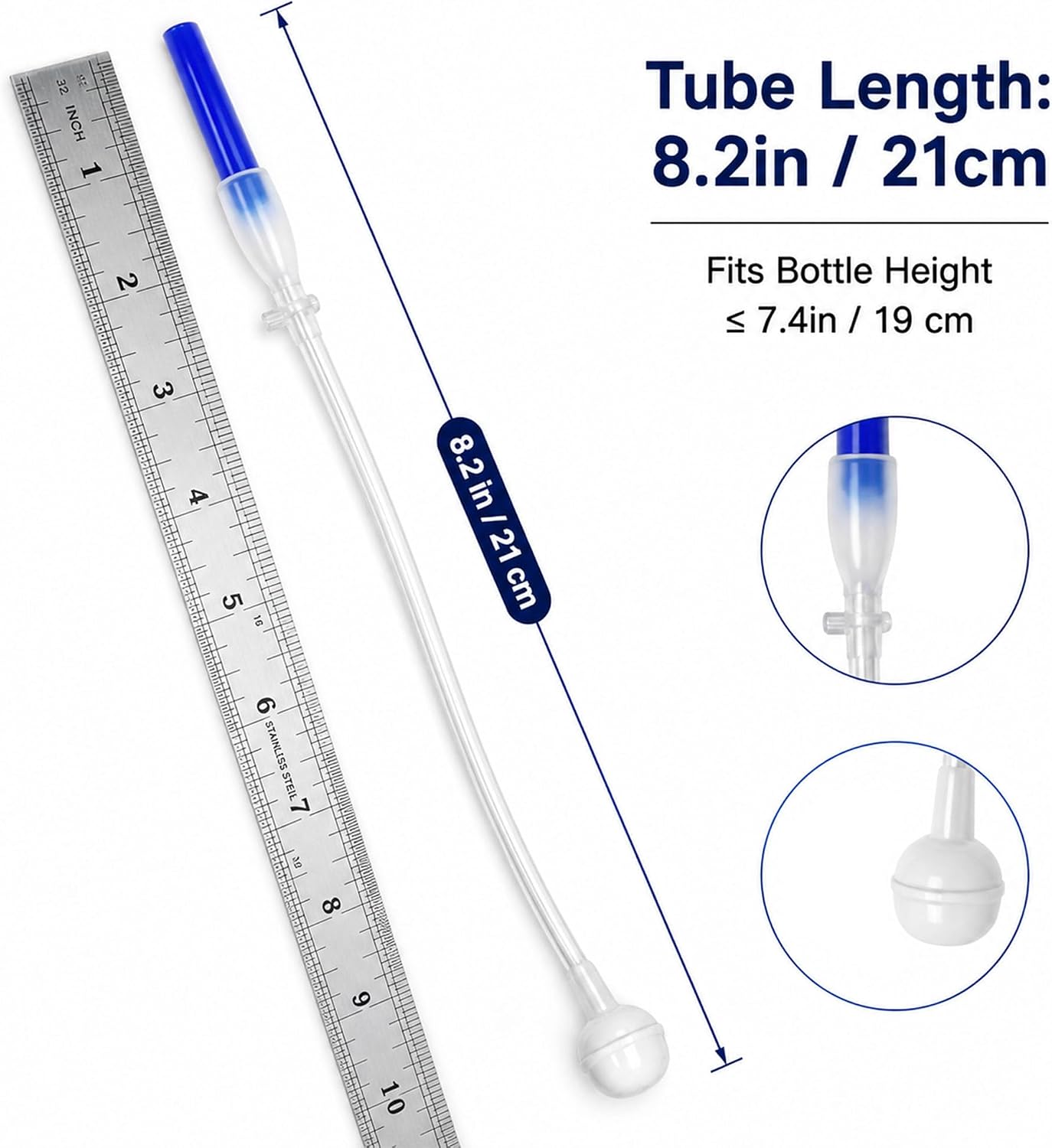 Universal Fit 360° Spray Bottle Adapter - Flexible Weighted Dip Tube for Easy Angle Spraying | Perfect for Cleaning, Garden, Salon & Auto Detailing