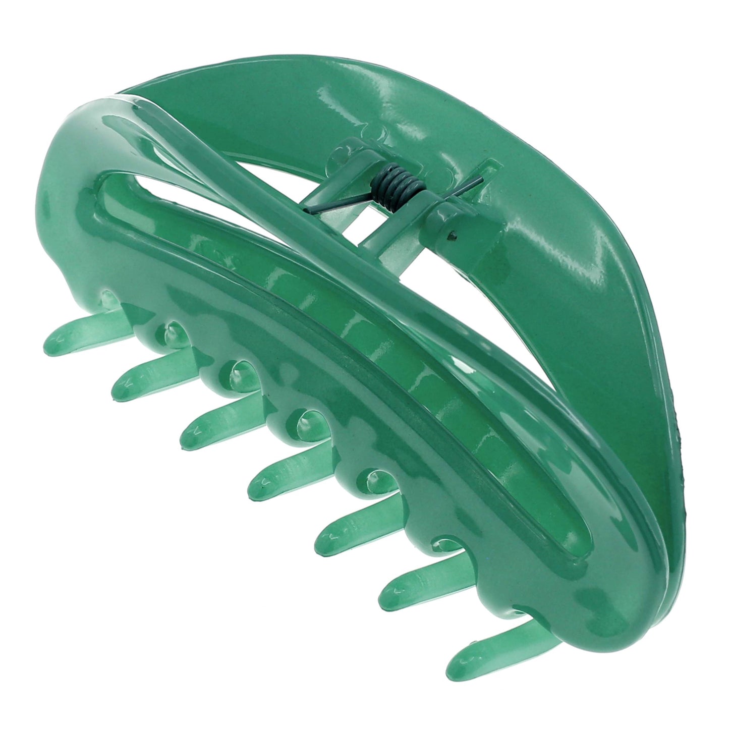 Camila Paris CP2581 French Hair Clips for Women, 3.5" Green, Large Claw Clip Strong Hold All Day, No Damage No Slip Claw Clips for Thick Curly Wavy Fine Straight Hair, Jaw Clip Made in France