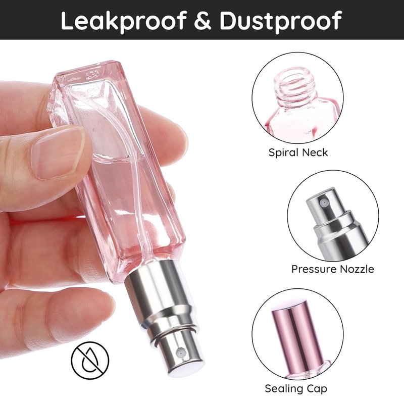 Perfume Travel Refillable Bottles - 5pcs Mini Cologne Atomizers | Portable 10ML Glass Sprayers for On-the-Go Use