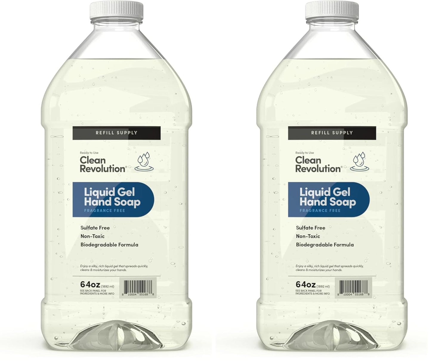 Liquid Gel Hand Soap - Natural Lavender Essential Oils | Silky Rich, Quick Lather, 128 Fl Oz