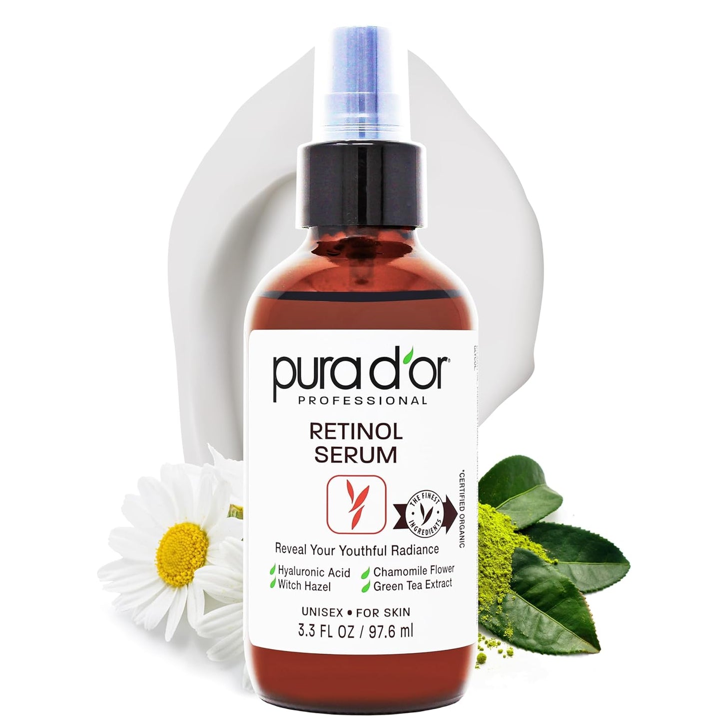 PURA D'OR Organic Vitamin E Oil - 70,000 IU Ayurvedic Skin Care | Lightweight Moisturizer for Face & Body