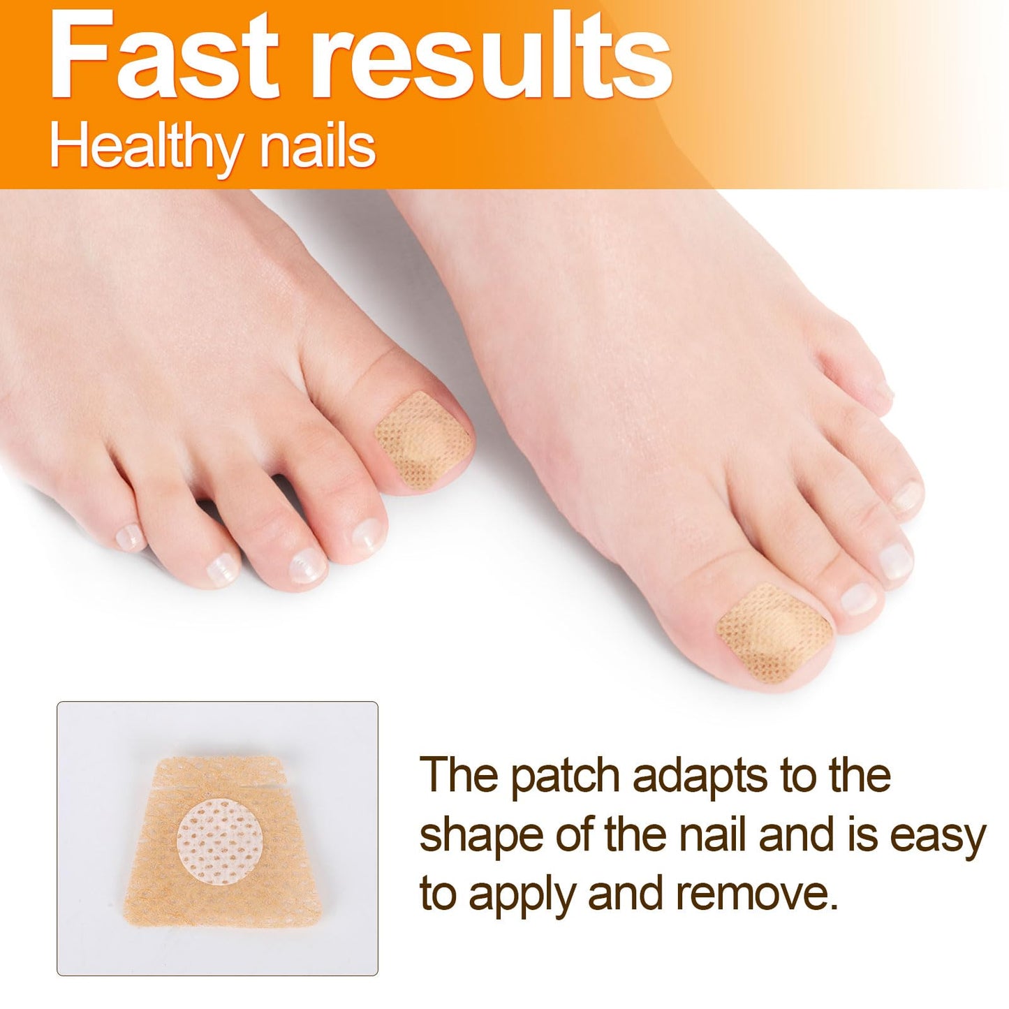 100pcs Nail Patches, 8-Hour Overnight Toenail Appearance Strips Extra Adhesive Daily Nail Nursing Stickers