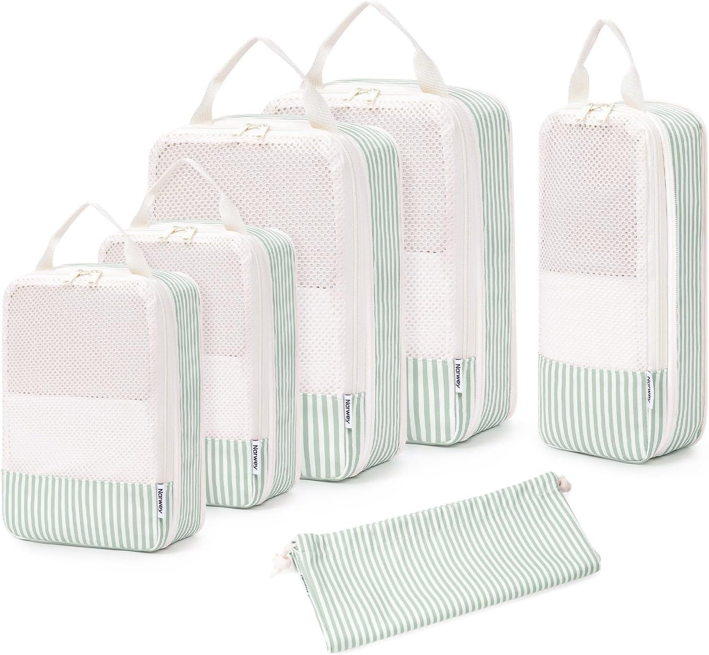 Compression Packing Cubes Set - Durable Travel Organizers for Men & Women | 6-Piece Luggage Storage Solution