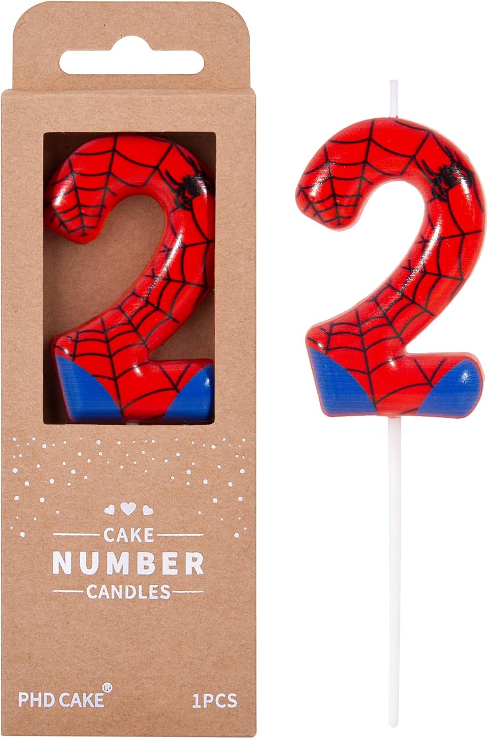 Number 3 Spider Birthday Candles - Cartoon Themed Cake Decor for Parties | 2.76 Inch