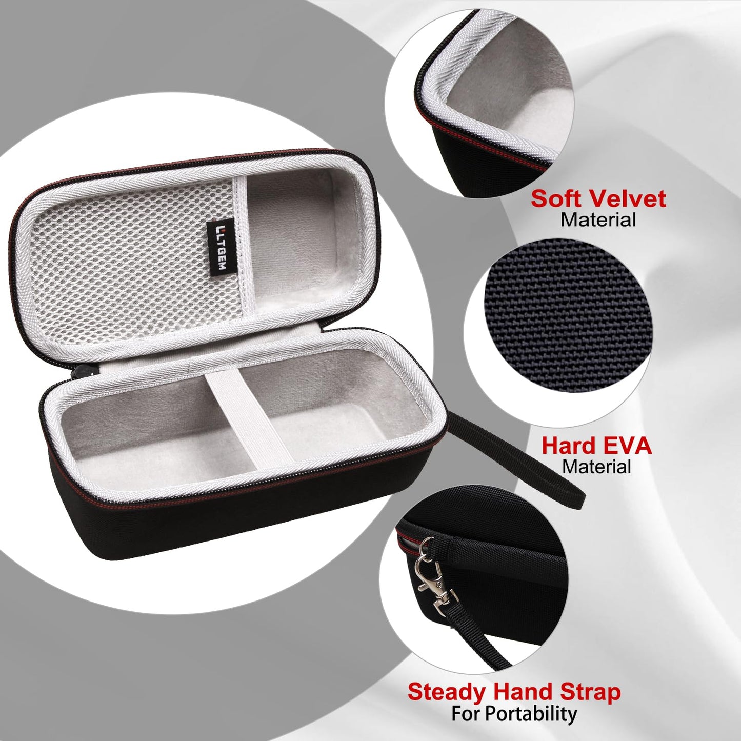 LTGEM Hard Travel Storage Carrying Case for Conair GIRLBOMB Shaver and Body Polish Kit for Women - Travel Carrying Electric Razor Hard Case