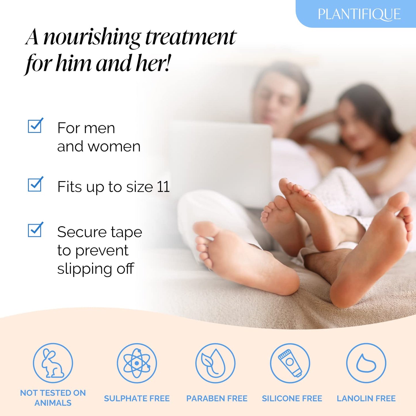 Korean Foot Mask - Hydrating Shea Butter Socks for Dry, Cracked Feet | 2 Pairs for Soft Heels & Intense Moisturizing