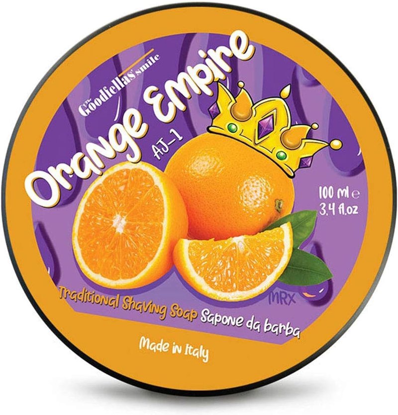 The Goodfellas' Smile, ORANGE EMPIRE (Orange & Citrus), Luxury Italian Shaving Soap, Formulated for Use with A Shaving Brush, Made in Italy