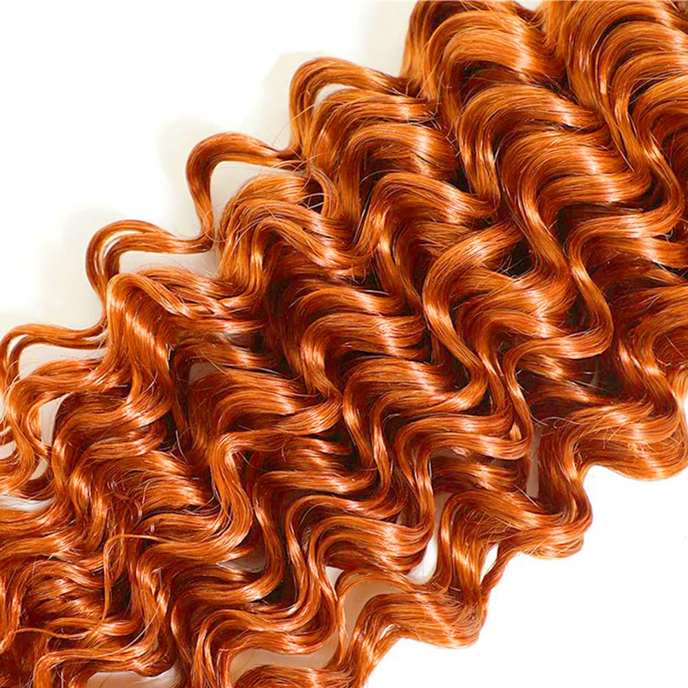 Ginger Bundles Human Hair Ginger Bundles 350 Human Hair Bundle 24 26 28 inch #350 Deep Wave Bundle