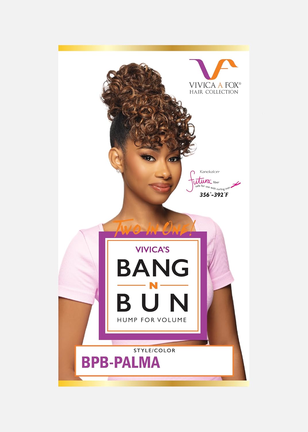 Vivica A. Fox Hair Collection | Wavy Bun with Roller Set & Side Bangs - Off Black (1B)