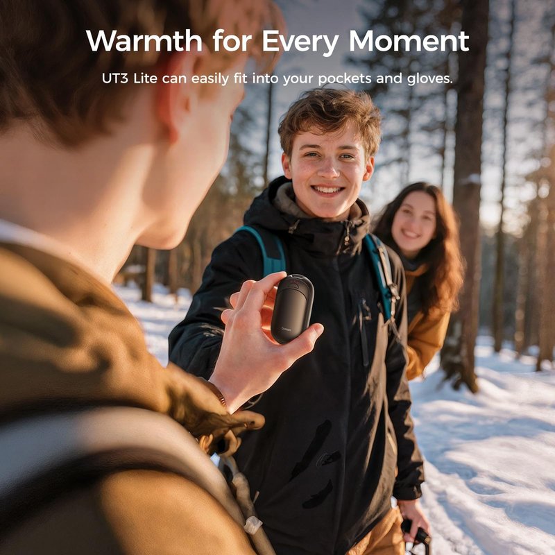 OCOOPA Magnetic Rechargeable Hand Warmers, 16 Hrs Total Warmth 2-Pack, Ultra-Thin Portable Electric Hand Warmer 3 Heat Levels, Raynaud's Relief, Ideal Golf, Hunting, Camping, Winter Gifts, UT3 Lite