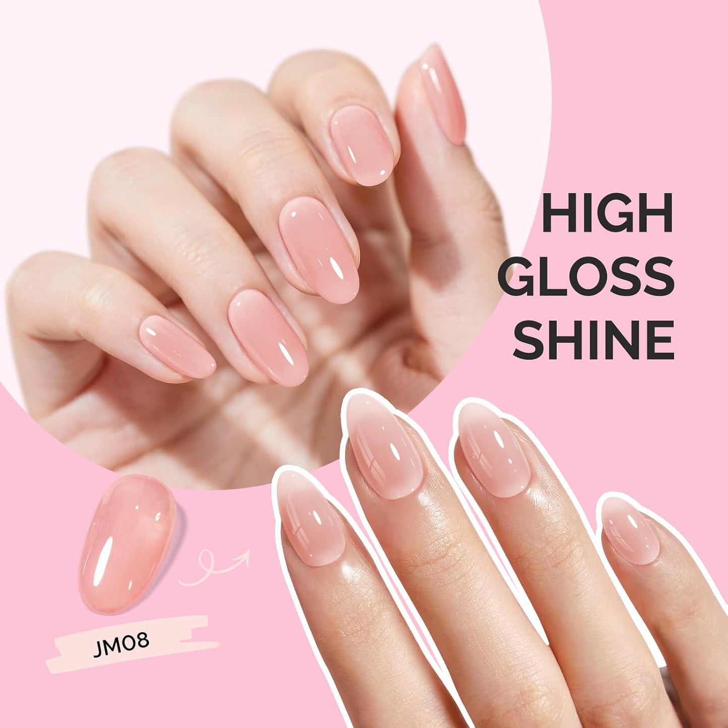 MelodySusie Nude Gel Nail Polish - Milky Pastel Color, 0.5 Fl. Oz | Soak Off UV LED for DIY Manicure