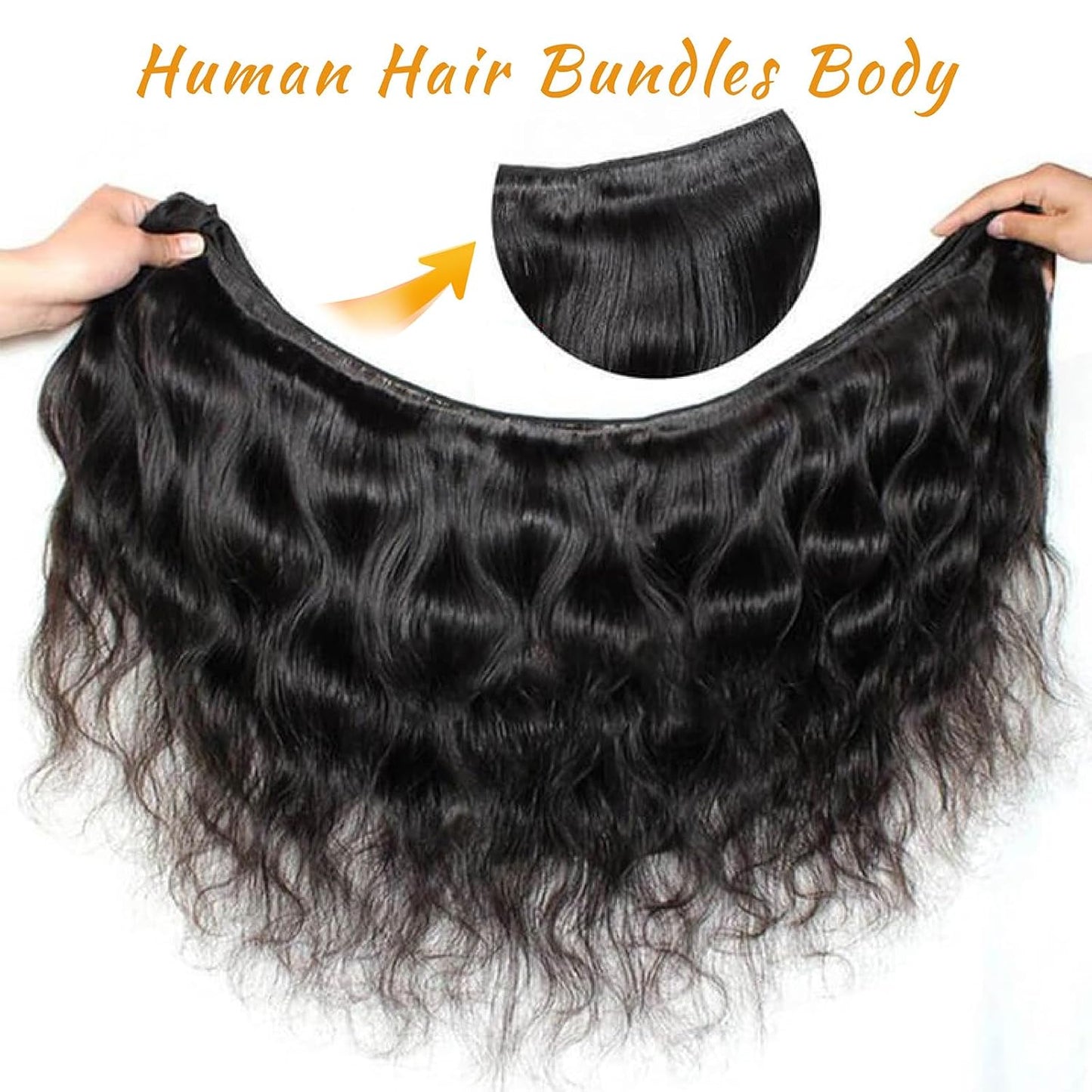 14A Brazilian Body Wave Bundles - 100% Real Virgin Human Hair Extensions | Natural Color, 22, 24, 26 Inch