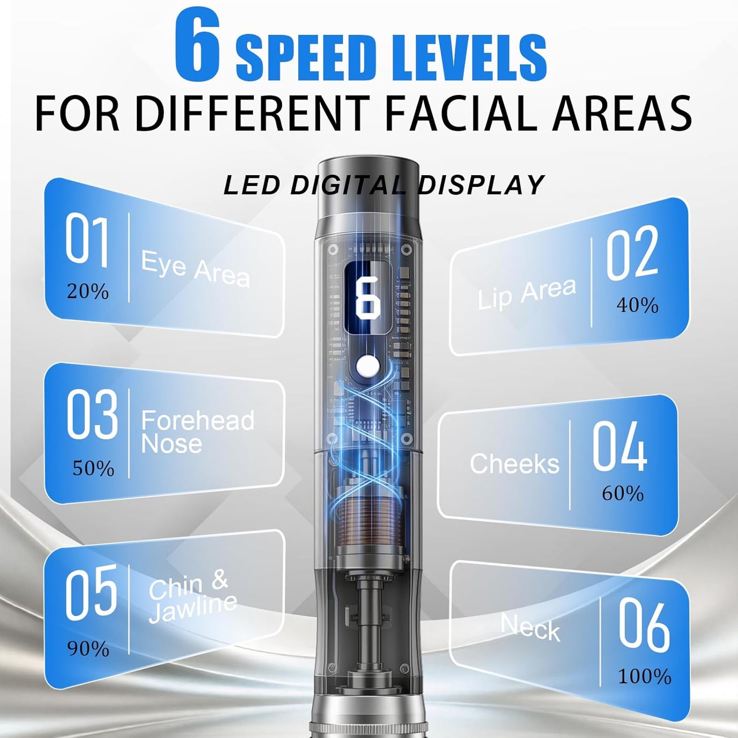 Rechargeable Microneedling Pen - Adjustable Depth Micro Needle for Skin Care | 0.25MM Black