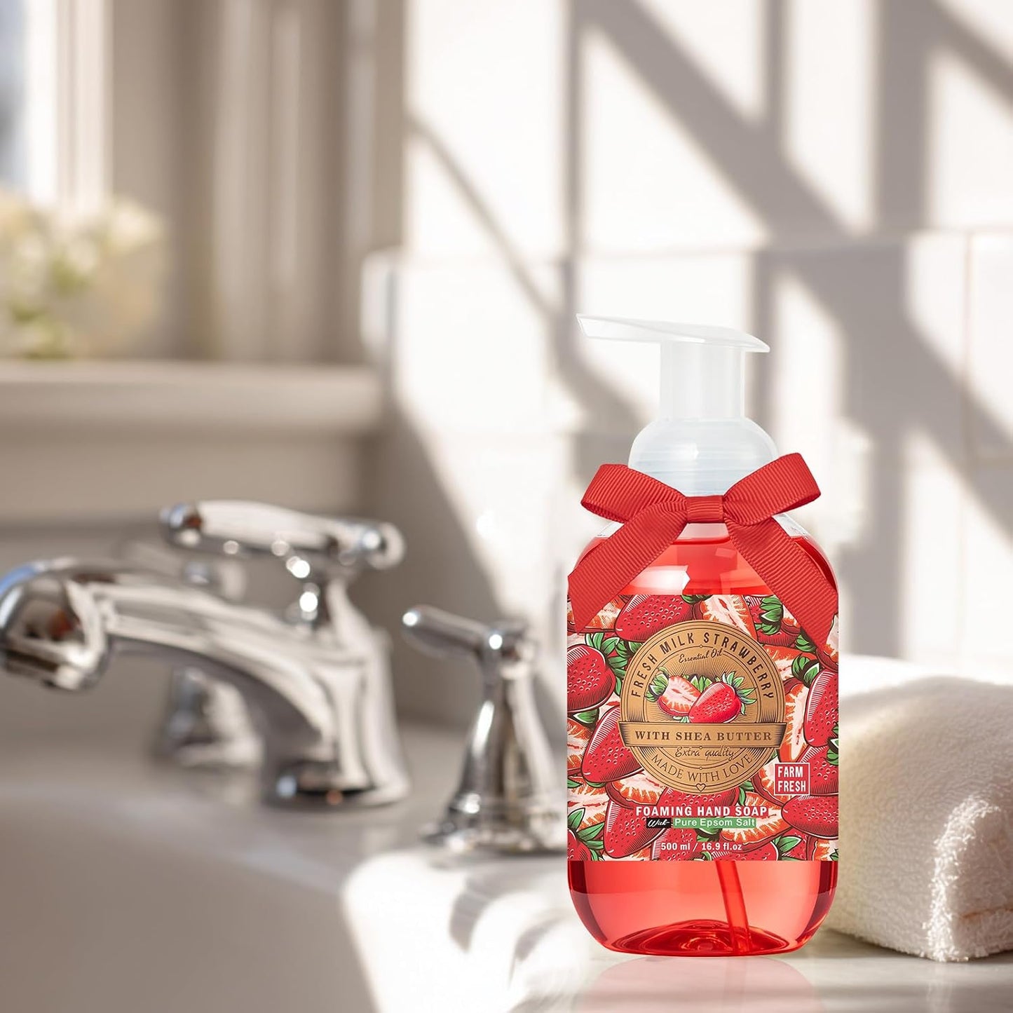 Foaming Hand Soap Gift Set - 5 Pack Fresh Fruit Scented Luxury Hand Wash | 16.9 fl. oz (500mL) with Gift Card & Premium Box
