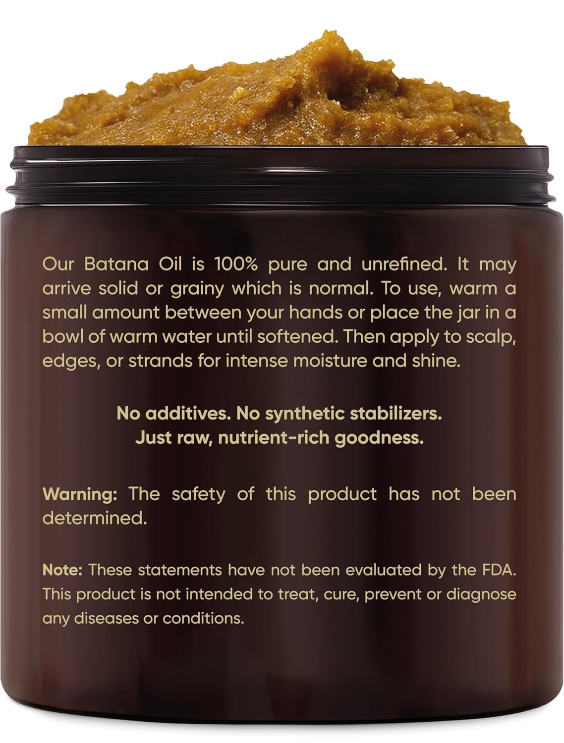 Batana Oil for Hair Growth - 100% Pure & Natural - Unrefined Hair Mask for Dry, Damaged Hair | 4 oz Cold Pressed