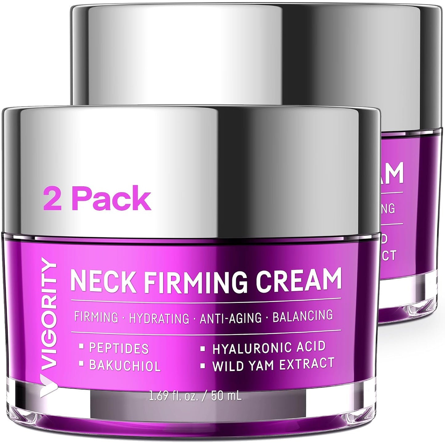 Crepey Neck Firming Cream - Hydrating Peptide & Bakuchiol Moisturizer for Wrinkles | 1.69 fl oz