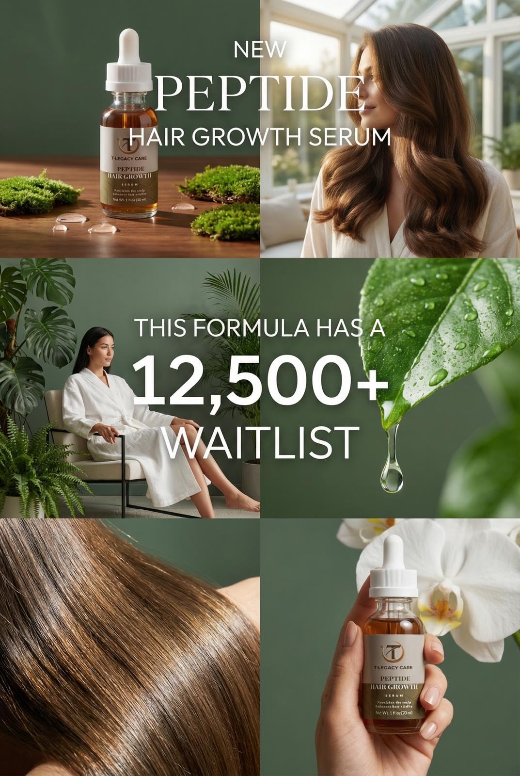Hair Growth Serum for Women & Men, Hydrating Scalp Treatment for Thicker Stronger Looking Hair, 30ml