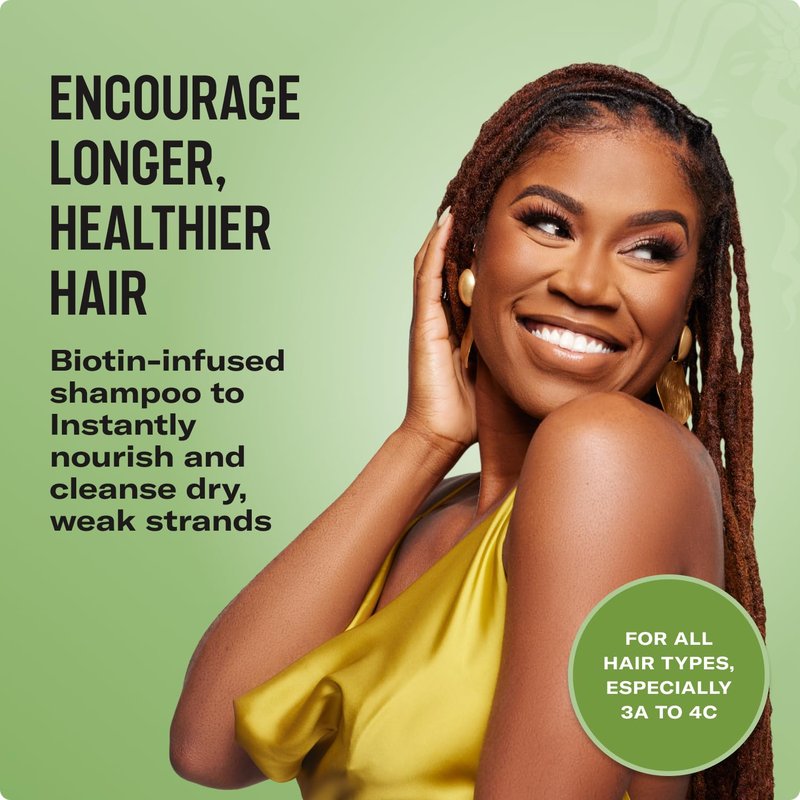 Mielle Organics Rosemary Mint Biotin Shampoo - Strengthening & Moisturizing for All Hair Types | 20 oz